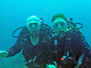 James and BJ during a dive together. 